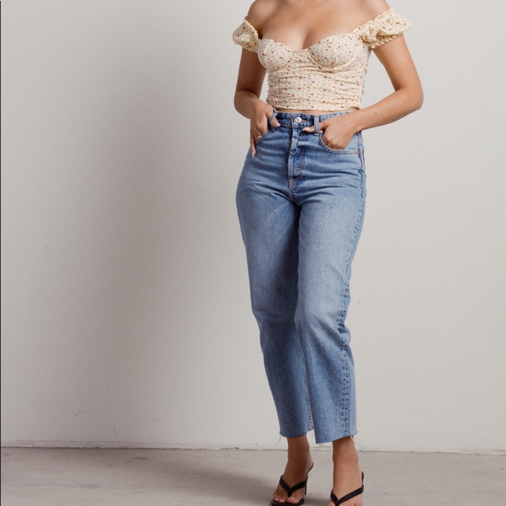 NWT TOBI Floral crop top bustier - Picture 2 of 7